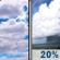 Today: A 20 percent chance of showers after 3pm.  Mostly sunny, with a high near 83. Northwest wind 8 to 11 mph, with gusts as high as 29 mph. 