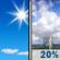 Monday: Isolated showers and thunderstorms between 4pm and 5pm.  Mostly sunny, with a high near 83. South wind 3 to 5 mph.  Chance of precipitation is 20%.