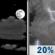 Tonight: A slight chance of showers and thunderstorms between midnight and 3am.  Partly cloudy, with a low around 64. South wind 7 to 9 mph.  Chance of precipitation is 20%.
