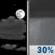 Tonight: A 30 percent chance of showers and thunderstorms after 2am.  Increasing clouds, with a low around 68. South wind 6 to 8 mph.  New rainfall amounts of less than a tenth of an inch, except higher amounts possible in thunderstorms. 