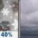Today: A chance of rain showers, possibly mixing with snow after 8am, then gradually ending.  Cloudy, with a high near 41. West wind 13 to 17 mph, with gusts as high as 36 mph.  Chance of precipitation is 40%. Little or no snow accumulation expected.  Today: A chance of rain showers, possibly mixing with snow after 8am, then gradually ending.  Cloudy, with a high near 41. West wind 13 to 17 mph, with gusts as high as 36 mph.  Chance of precipitation is 40%. Little or no snow accumulation expected.