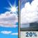 Friday: A 20 percent chance of showers after 2pm.  Patchy frost before 7am.  Otherwise, mostly sunny, with a high near 53. West wind 5 to 9 mph. 