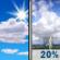 Wednesday: A slight chance of showers between 1pm and 2pm, then a slight chance of showers and thunderstorms after 2pm.  Mostly sunny, with a high near 76. South wind around 7 mph.  Chance of precipitation is 20%.
