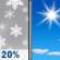 Today: A 20 percent chance of snow showers before 11am.  Mostly cloudy, then gradually becoming sunny, with a high near 18. Wind chill values as low as -4. West wind 5 to 9 mph becoming light  in the afternoon. Winds could gust as high as 20 mph. 