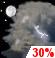 Thursday Night: A chance of showers and thunderstorms.  Mostly cloudy, with a low around 64. Light southeast wind.  Chance of precipitation is 30%.