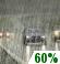 Thursday: A chance of showers before noon, then rain likely between noon and 1pm, then a chance of showers after 1pm.  Increasing clouds, with a high near 49. Southeast wind around 6 mph.  Chance of precipitation is 60%. New precipitation amounts between a tenth and quarter of an inch possible. 